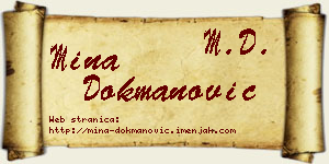 Mina Dokmanović vizit kartica